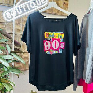 Made in the 90's Colorful Design Gray Tee T-Shirt XXL